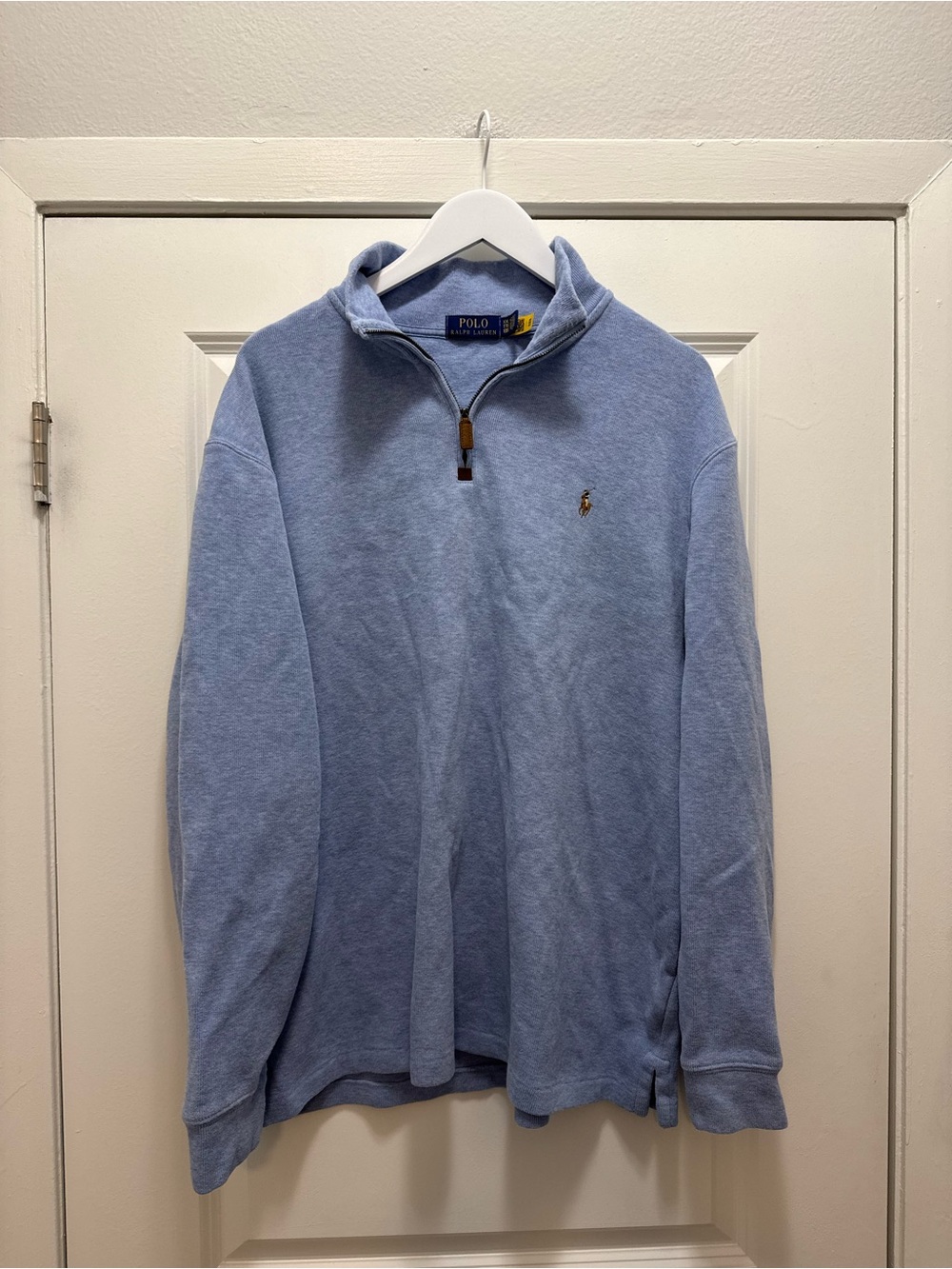 Polo Ralph Lauren 1/4 Zip Pullover Sweater Sky Blue
